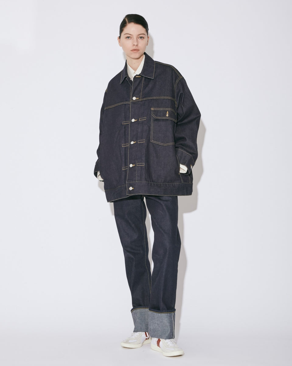 ■beautiful people■selvedge denim big blouson unisex beautiful people]selvedge denim big blouson/INDIGO