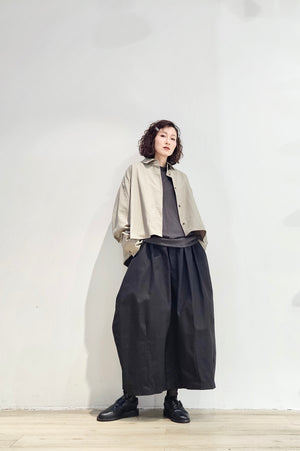 Cropped nylon shirt coat - 2 colours (pre-order)