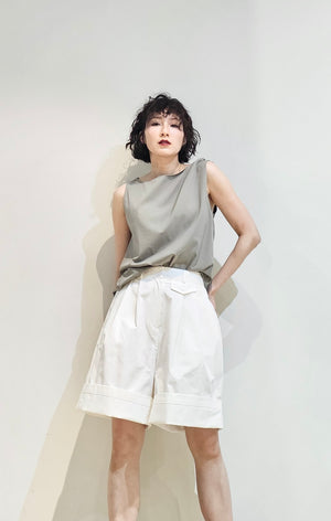 Shoulder knot asymmetrical vest - 2 colours