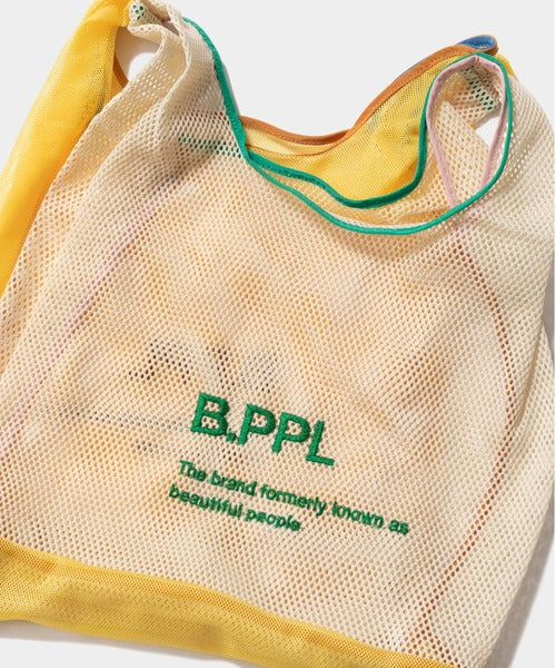 BEAUTIFUL PEOPLE- B.PPL flip mesh bag cream