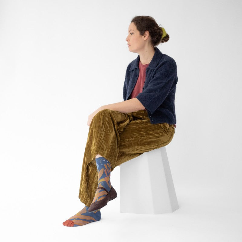 Bonne Maison - Denim Plant Sock