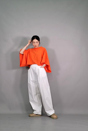 Loose fit cotton tapered pants- 4 colours (pre-order)