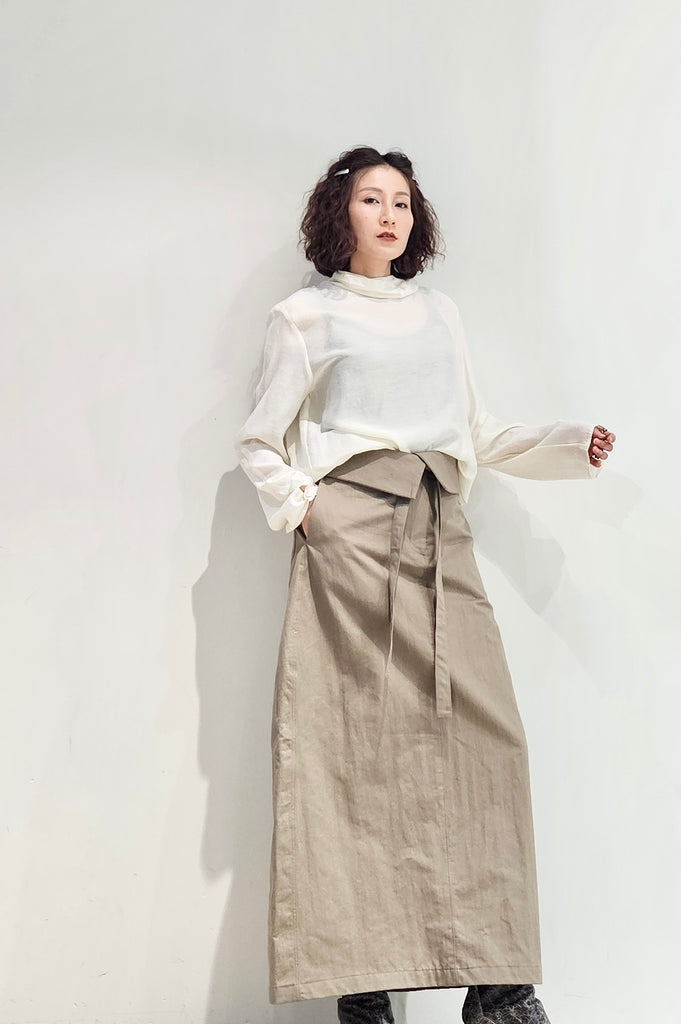 Fold over tied maxi skirt - 2 colours (pre-order)