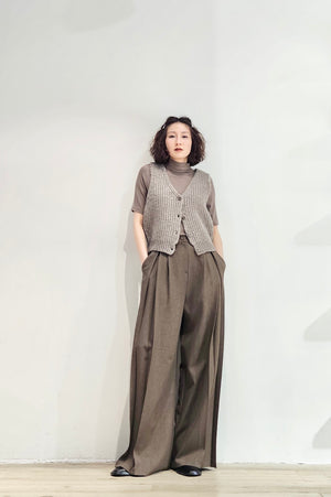 Cropped wool knitted waistcoat - 3 colours (pre-order)