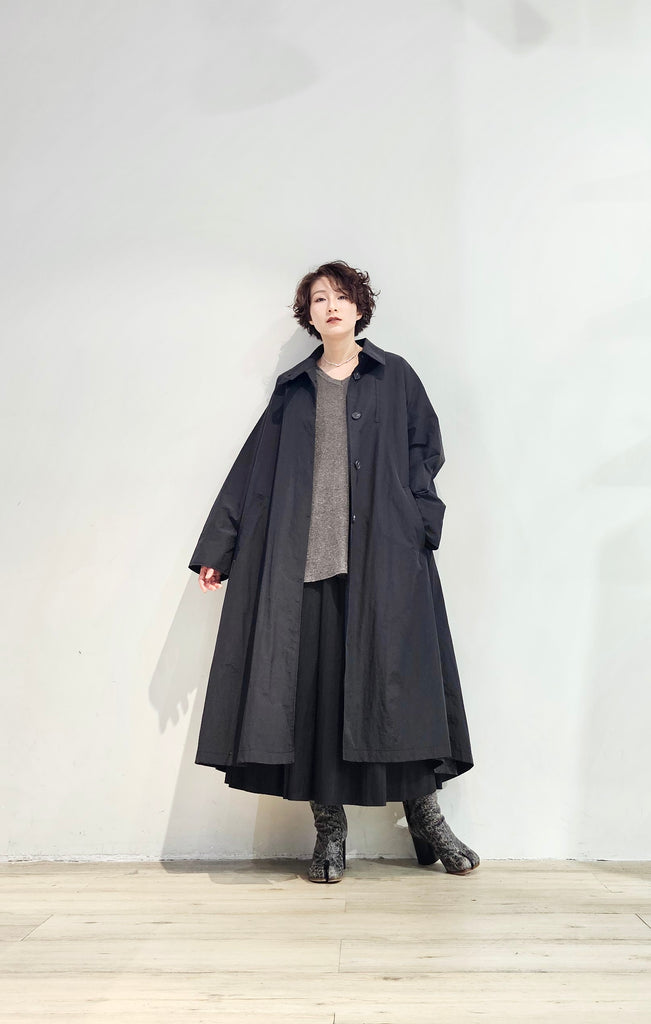 A-line nylon trench coat - 2 colours (pre-order)