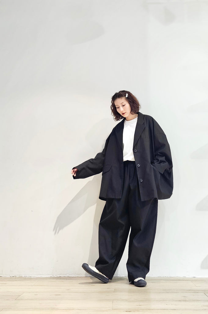 Relax fit nylon baggy set pants - 2 colours (Pre-order)