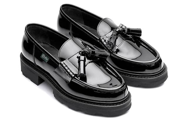 Paraboot Aubin Black Varnish - Rubber Sole