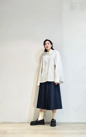 Statement collar loose fit shirt - 2 colours (pre-order)