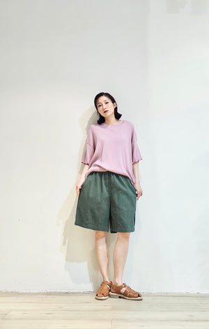 Drawstring ribbed canvas shorts - 3 colours (pre-order)