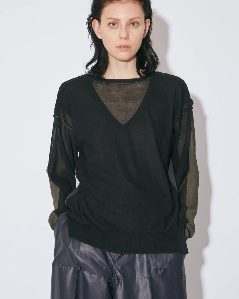 BEAUTIFUL PEOPLE- flip protained cotton pullover black