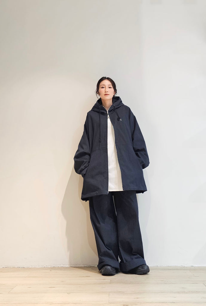 Oversized double end zip up coat set - 2 colours (pre-order)