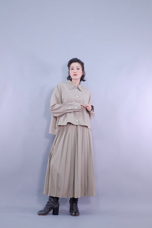 Pleated long skirt - 2 colours (pre-order)