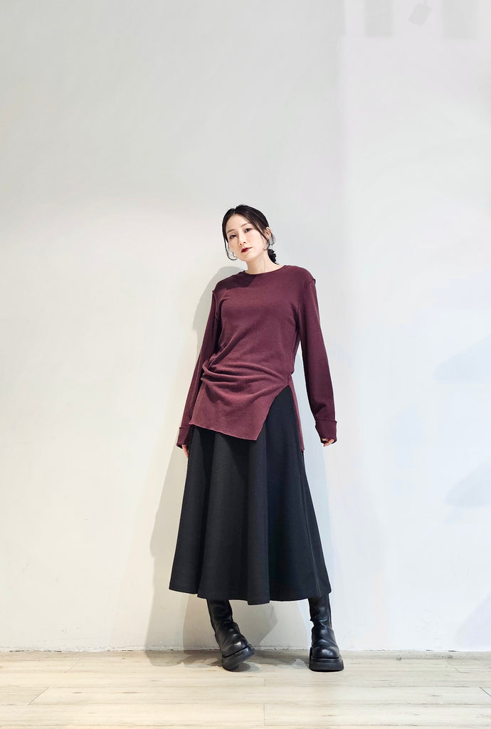 Side slit long tee- 4 colours (pre-order)