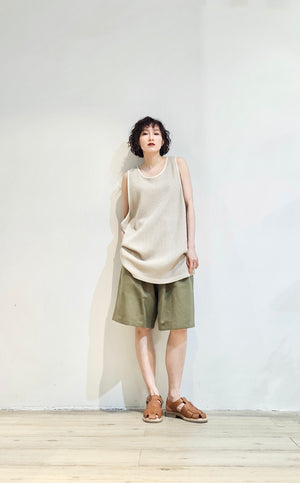 Pleated bermuda shorts  - 4 colours
