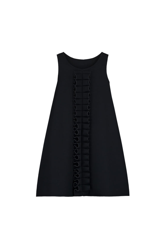 Neoprene Ruffle Dress