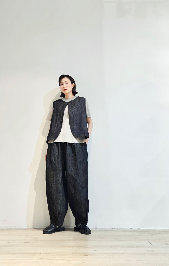 Linen denim ballon set pants - 2 colours (pre-order)