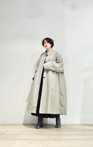 A-line nylon trench coat - 2 colours (pre-order)