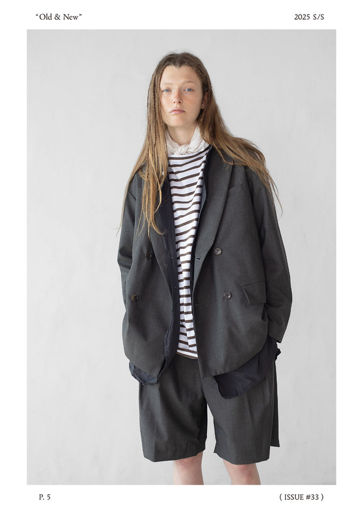 SUPER 120's TROPICAL WOOL CLOTH Double Breasted Jacket