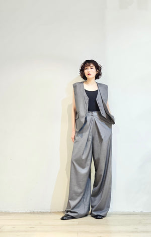 Tailored full-length pleated set pants - 2 colours (pre-order)