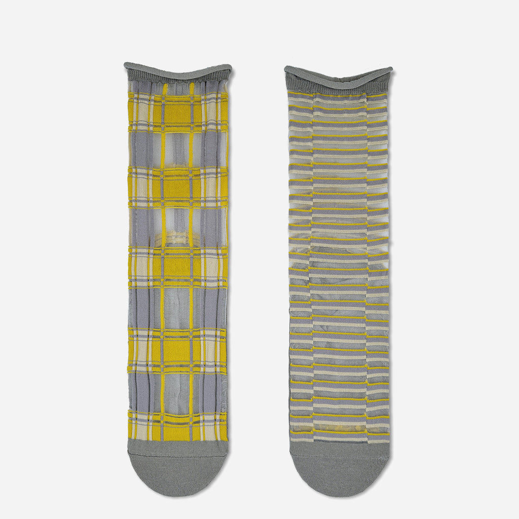 【2nd PALETTE 】socks - canary_tartan