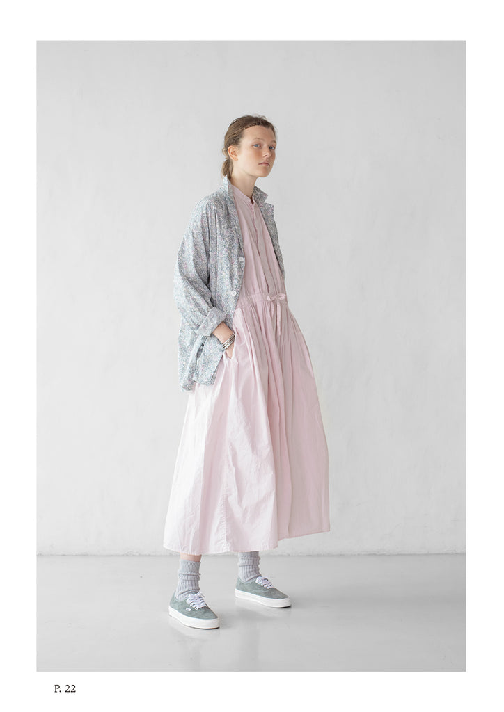 LIBERTY GRAY FLOWER PRINT COTTON CLOTH Atelier Jacket