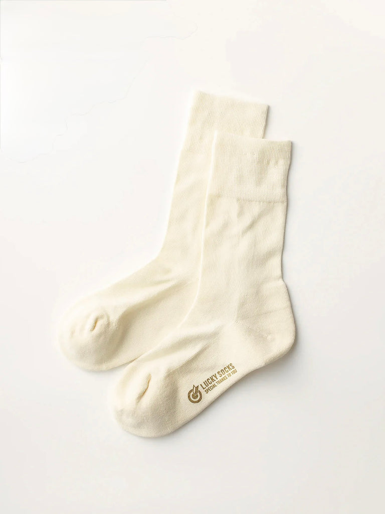 LUCKY SOCKS - Light pile anklet socks ivory