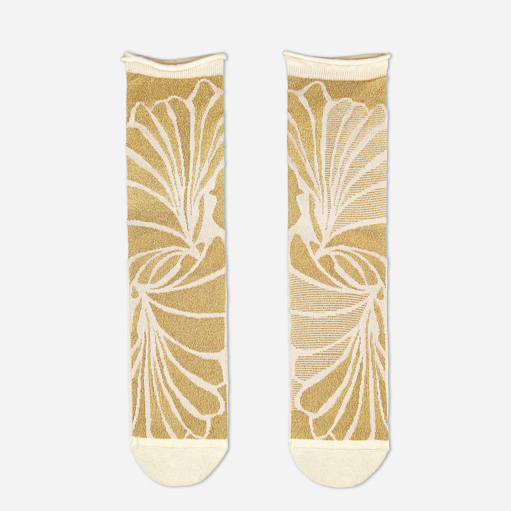 【2nd PALETTE 】socks - Gold leaves