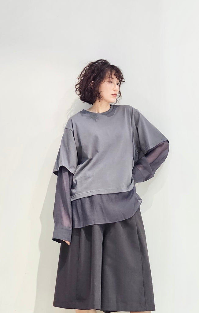 Chiffon layered tee  - 3 colours (pre-order)