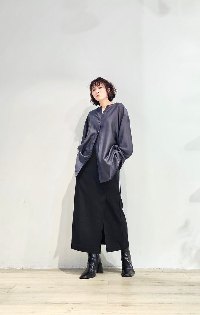 Loose fit button up sheer blouse - 3 colours (pre-order)