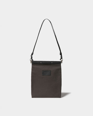 BEAUTIFUL PEOPLE- canvas document shoulder bag charcoal