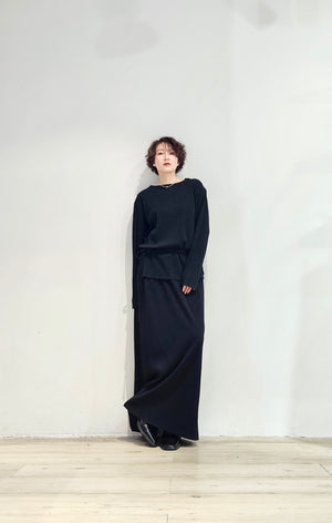 Crinkle stretchy long set top with strap - 2 colours (pre-order)