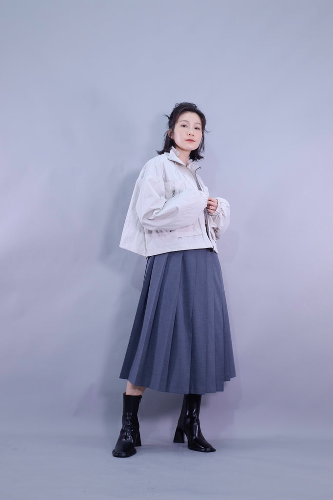 Bias cut pleated skirt - 2 colours (pre-order)