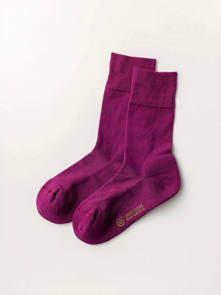 LUCKY SOCKS - Light pile anklet socks purple