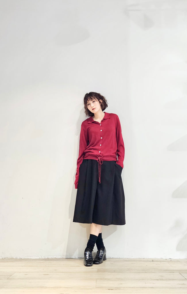 Button up tied-waist cardigan - 4 colours (pre-order)