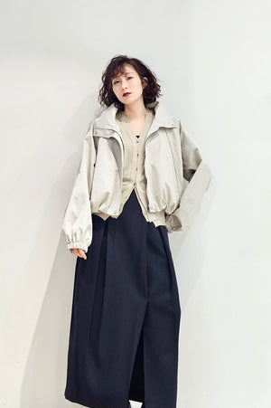 Stand collar nylon bomber jacket  - 3 colours (pre-order)