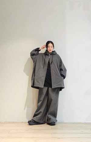 Oversized double end zip up coat set - 2 colours (pre-order)