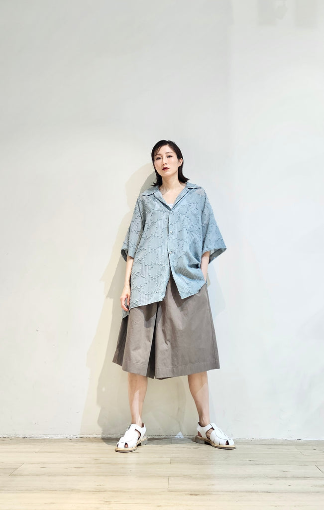 Oversized floral patched sheer blouse - 3 colours (pre-order)