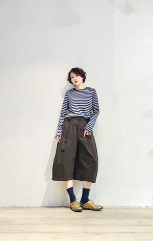 Wrinkle free long-sleeves stripe tee - 3 colours (pre-order)