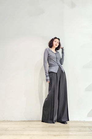 Tailored full-length pleated pants - 2 colours