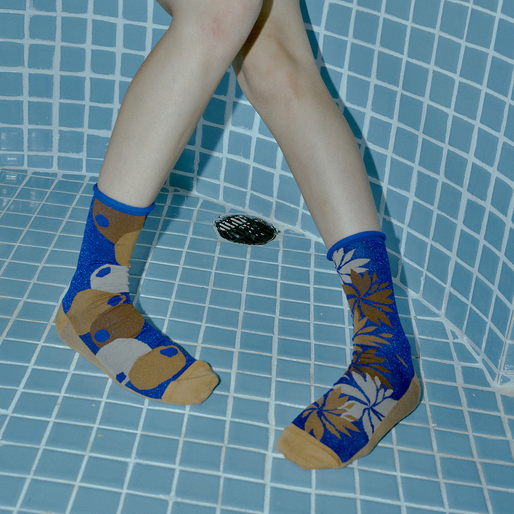 【2nd PALETTE 】socks -sparkling blue