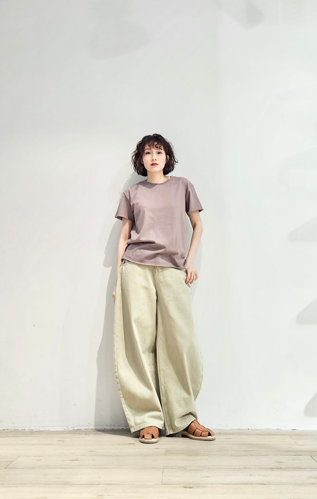 Raw hem relax fit cotton tee - 4 colours (pre-order)