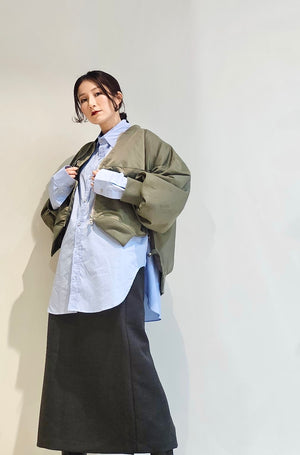 Cropped nylon puff jacket - 2 colours (pre-order)