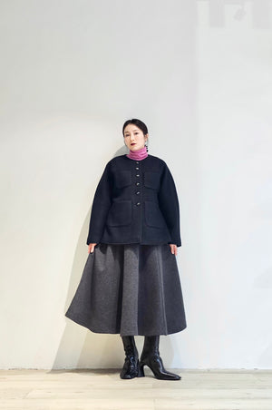 Button up wool coat