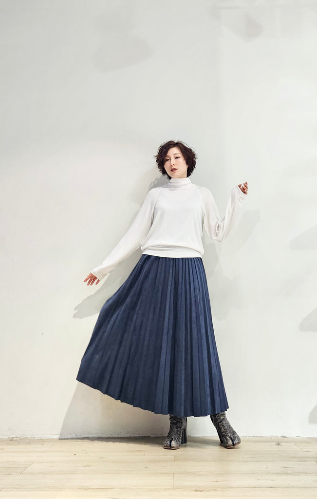 Microsuede pleated skirt - 3 colours (pre-order)