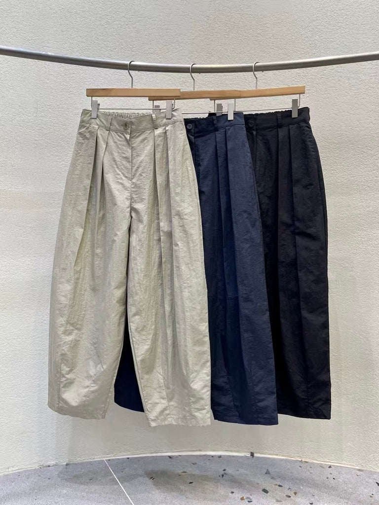 Cozy nylon peg pants - 3 colours