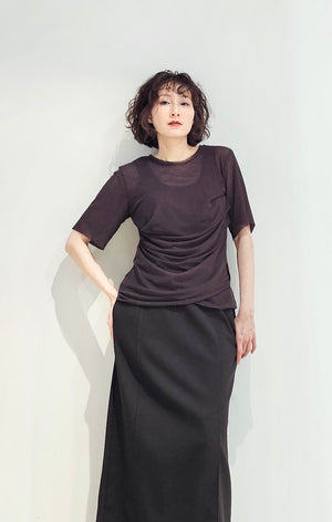 Layered drape mesh top - 2 colours (pre-order)