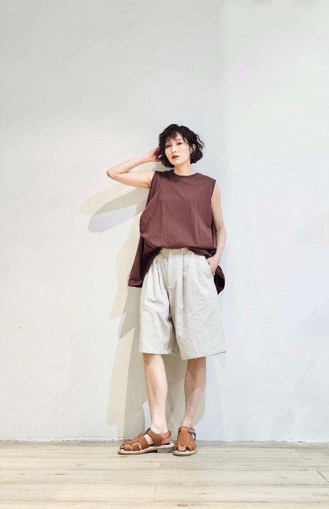 Pleated bermuda shorts  - 4 colours