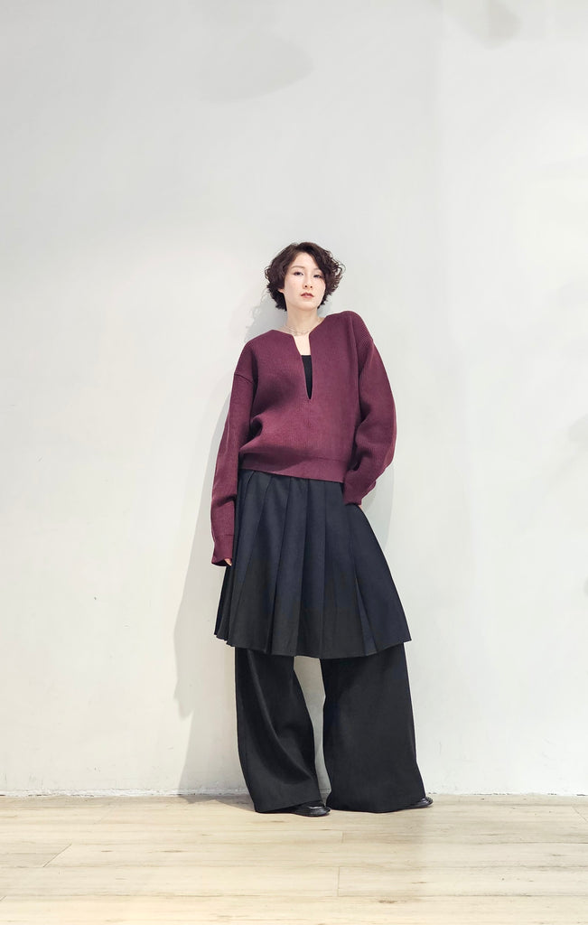 Full length pleated skirt pants - 2 colours (Pre-order)