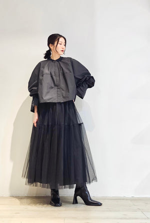 Tiered tulle maxi skirt -(pre-order)