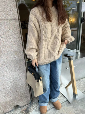 Weather Oversized braided sweater - 2 colours (pre-order)